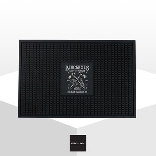 บาร์แมท Black Axes bar mat แผ่นรองบาร์ ขนาด 35x40cm