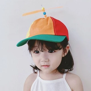 Lollipo1 หมวกเบสบอล เฮลิคอปเตอร์ ใบพัดไม้ไผ่ แมลงปอ สายรุ้ง ผจญภัย หมวกพ่อ