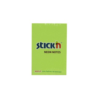 กระดาษโน้ตกาวในตัว ชนิดกาวหัว STICKN #21163 ขนาด 3x2 นิ้ว สีเขียวนีออน (PC)