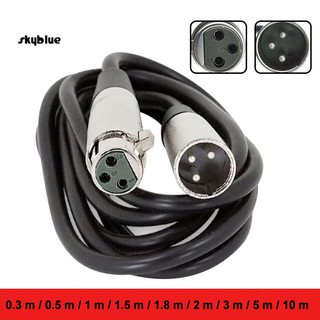 Skbl 3 Pin XLR ตัวผู้ เป็น ตัวเมีย ไมโครโฟน สมดุล ขยาย สายสัญญาณเสียง สายเคเบิล