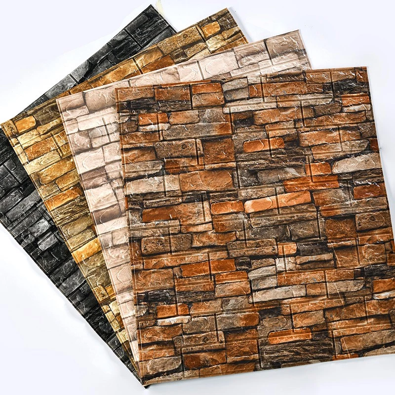 วอลเปเปอร์ติดผนัง วอลเปเปอร์ 3 มิติ DIY กันน้ำ คุณภาพสูง อุปกรณ์ตกแต่งผนัง Wallpaper