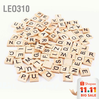 Leo310 พัซเซิลไม้ รูปตัวอักษรภาษาอังกฤษ 100 ชิ้น