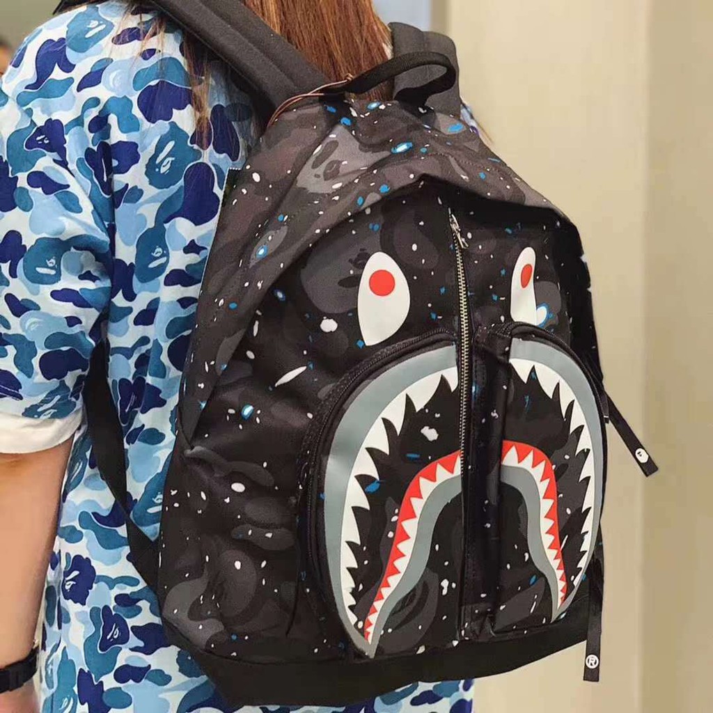 bathing ape shark backpack