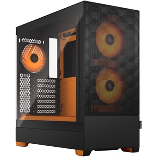 Fractal Design Pop Air RGB Mid Tower Case fits ATX with TG Clear Tint Orange Core (FD-C-POR1A-05)