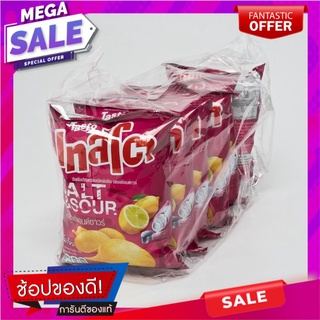 เทสโต มันฝรั่งแผ่นทอดกรอบ รสซอลท์แอนด์ซาวร์ 52 กรัม X 6 ซอง Tasto Potato Chips Salt &amp; Sour 52 g x 6 Bags