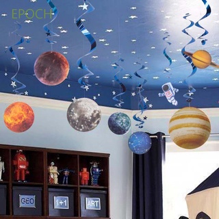 EPOCH Astronaut Home Decor Space Theme Planetary Exploration Hanging Swirl family party Festival Decorations Outer Space Anniversary Classroom 10pcs Solar System/Multicolor