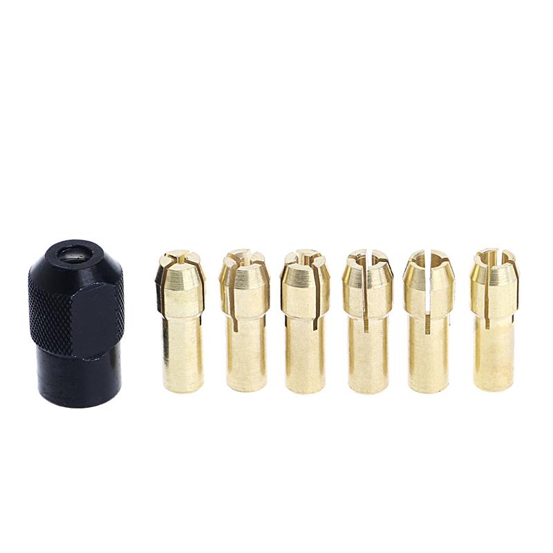 ☀S☀7Pcs Brass Collet 1.0/1.6/2.0/2.4/3.0/3.2 + Check M8*0.75