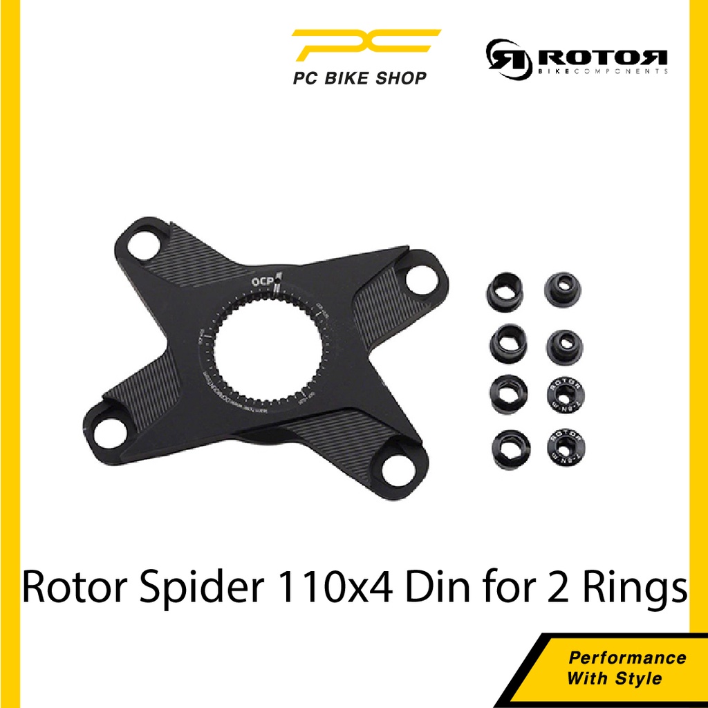 ROTOR SPIDER ROAD BCD110x4 DIN สําหรับ 2 แหวน (ONLY สําหรับ ROTOR CHAINRING) Chainring ขี่จักรยานจัก