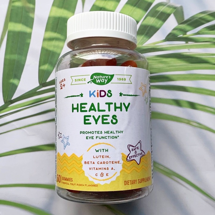 วิตามินบำรุงสายตาKid's Healthy Eyes Tropical Fruit Punch Flavored 60 Gummies (Nature’s Way®)