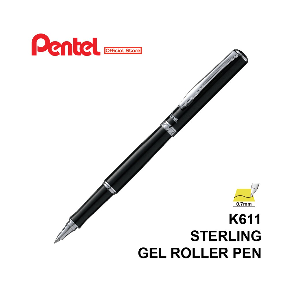 Pentel K611A ปากกาลูกกลิ้งเจลสเตอร์ลิง 0.7mm