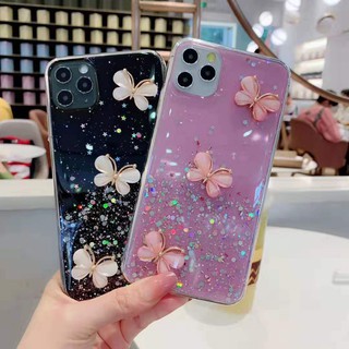 OPPO A53 A93 A9 A5 A52 A92 2020 Reno 2 A3S K3 Realme X F11 F9 F5 Bling 3D Butterfly Soft TPU Phone Case