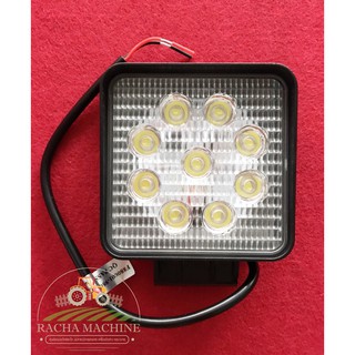 (ลด 50% ใช้โค้ด INCLZ44) ไฟสปอตไลท์ แสงขาว LED Floodlight 27W รูปทรงสี่เหลี่ยม ขนาด กว้าง 4 นิ้ว x หนา 3.2 เซนติเมตร