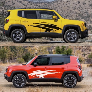 สติกเกอร์ไวนิล สําหรับติดตกแต่งรถยนต์ Jeep Renegade Wrangler จํานวน 2 ชิ้น