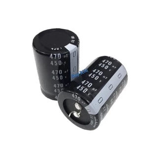 คาปาซิเตอร์ 470uF 450V. (35x50) สีดำ Capacitor 470ไมโคร 450โวล์ต , คาปาตู้เชื่อม
