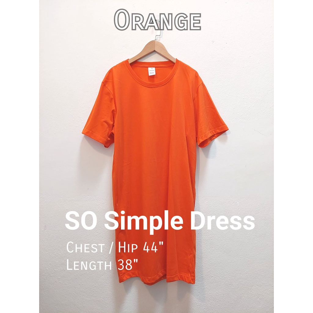 Cotton Dress สีส้ม Collection : Colorful Week อก/สะโพก 44" ยาว 38" เดรสผ้าคอตตอนสวมใส่สบาย สำหรับสาว