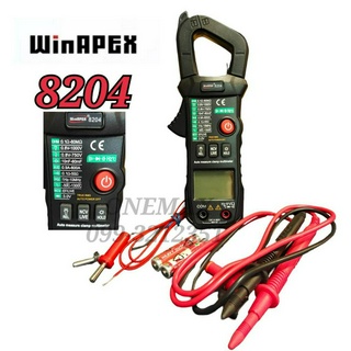 WINAPEX  8204 Digital Clamp Multimeter มัลติมิเตอร์ดิจิตอล คลิปแอมป์ แค้มป์มิเตอร์ มิเตอร์วัดไฟดิจิตอล