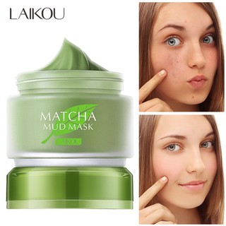 LAIKOU ครีมมาร์คหน้า มาร์กดีท็อกผิว Matcha Mud Mask facemark 85g มาร์คมัทฉะ