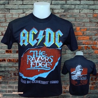 เสื้อวง AC DC วงร็อคในตำนาน ไม่มีตะเข็บข้าง คอฟิต  เสื่อวินเทจ เสื้อร็อค เสื้อทัวร์ วงดนตรีร็อคต่างประเทศ