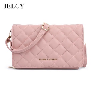 IELGY womens zipper rhombus multifunctional messenger bag