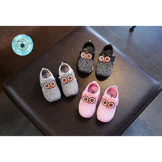 เด็กแฟนซี , Children’s sneakers , ผ้าใบเด็ก , รองเท้าch1023k)Gนกฮูก รองเท้าเด็กผู้หญิง , Baby shoes