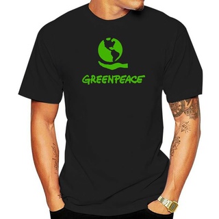 [COD]ใหม่ล่าสุด เสื้อยืดลําลอง แขนสั้น พิมพ์ลาย Greenpeace Green Peace Symbol สีดํา ไซซ์ S ถึง 3XL แฟชั่นฤดูร้อน สําหรับ