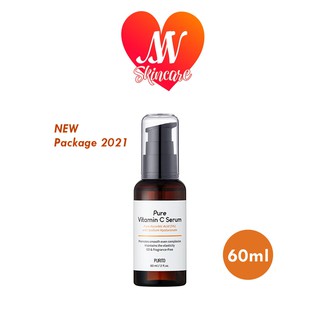ถูก🔥แท้✔ส่งไวทันใจ🚚 Purito Pure Vitamin C Serum 60ml เซรั่มวิตามินซี พูริโต ปรับผิวกระจ่างใส ลดรอยดำ รอยแดง