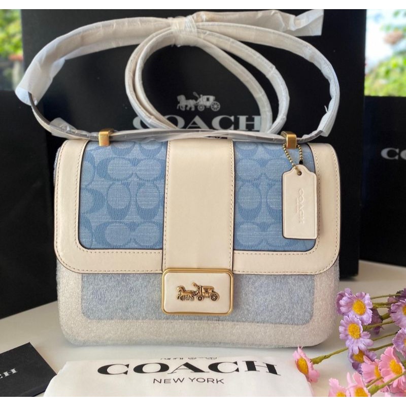 Coach Alie Shoulder Bag In Signature Chambray