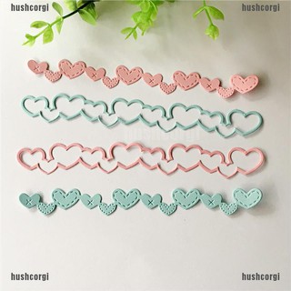 [hushcorgi] แผ่นแม่แบบโลหะ ตัดลาย Love banner สําหรับตกแต่งสมุด อัลบั้ม กระดาษ DIY