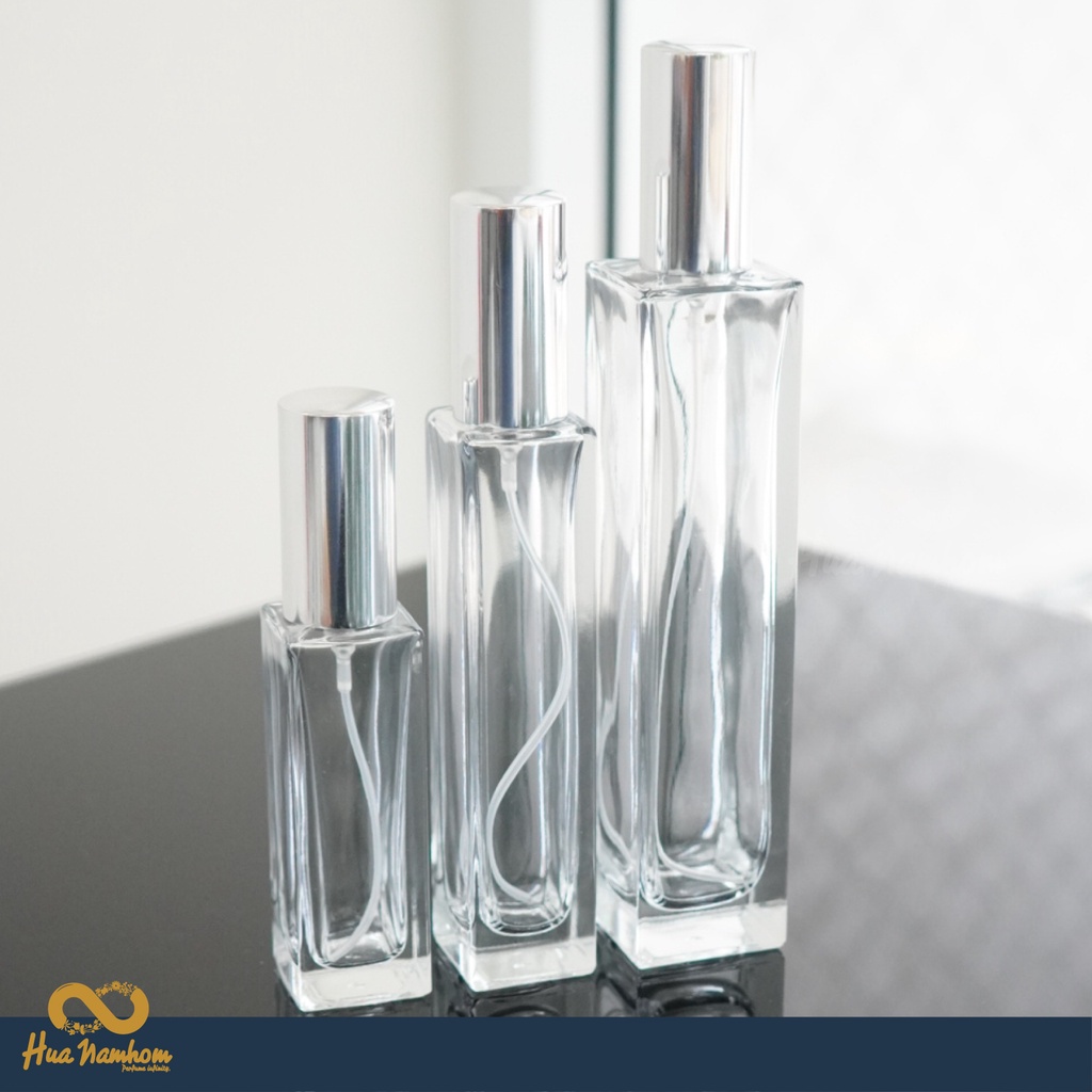 ขวดสเปรย์ ทรงสี่เหลี่ยมสูง ฝาและหัวสเปรย์อย่างดี 30-100ml