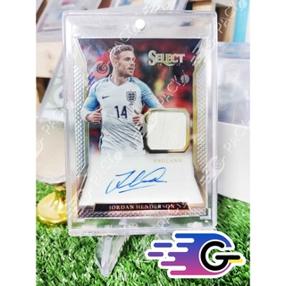 การ์ดนักฟุตบอล 2016 Panini Select Jordan Henderson England Jersey Auto White /198 (แถม mag) (เซ็น+ชิ้นส่วนเสื้อ+รัน)