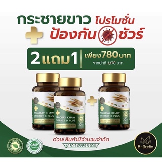 กระชายขาวสกัด ต้านไวรัสดีพลัส(ตราบี-การ์ลิค)ราคาพิเศษซื้อ 2 แถม1 ส่งฟรี!!!