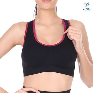 Sport Bra สีดำขอบ 2 โทน