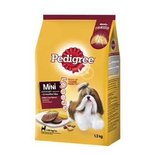 Pedigree เพดดิกรี อาหารสำหรับ สุนัขโต พันธุ์เล็ก รสตับย่าง 1.3 กก. (9334214033259)