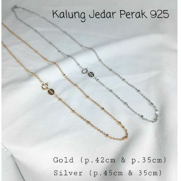 สร้อยคอโซ่ เจดาร์ เงินแท้ 925 ชุบทองคําขาว - ทนต่อสนิม - เครื่องประดับสําหรับเด็ก/DWS