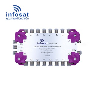 INFOSAT Multi-Switch INF-3X16 สำหรับ 1 จานดาวเทียม 1 เสาอากาศ 16 จุดรับชมอิสระ