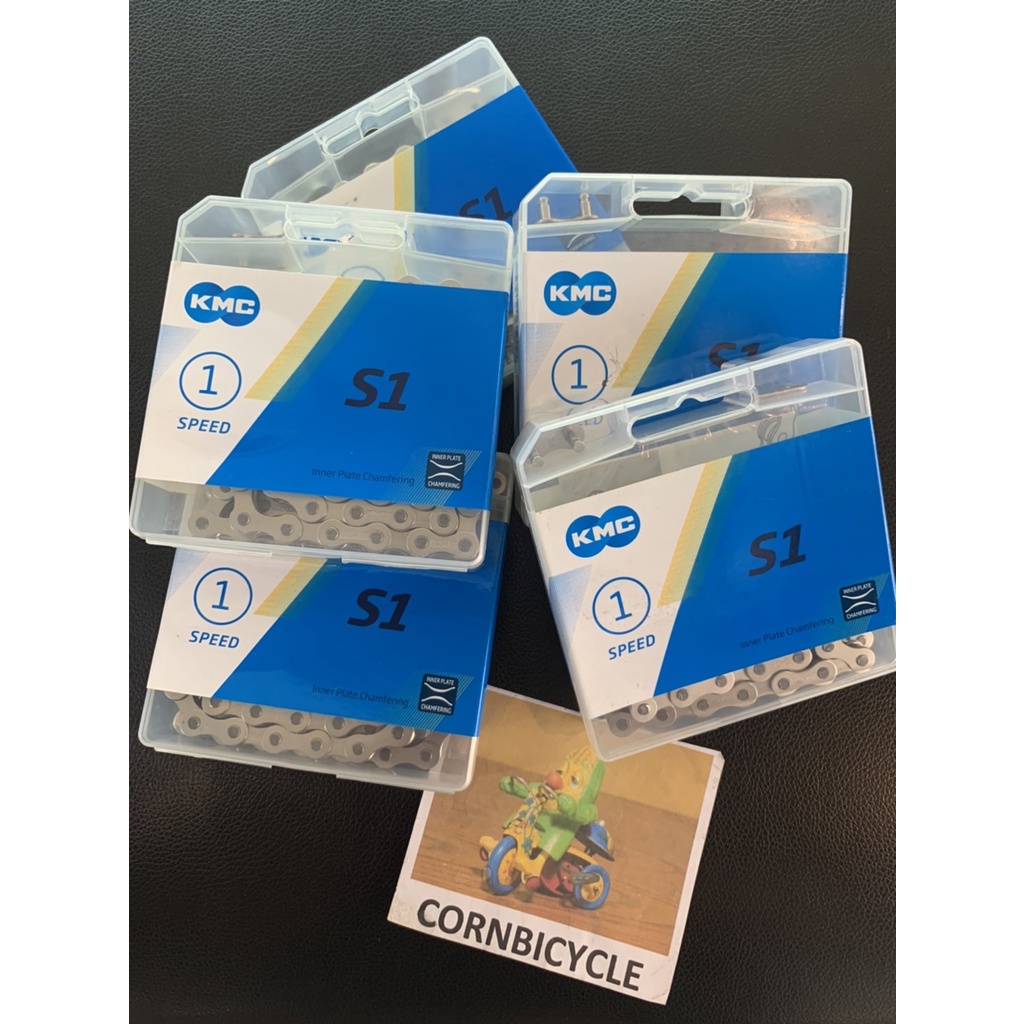 โซ่จักรยานสีเงิน KMC S1 สำหรับ 1 สปีด
