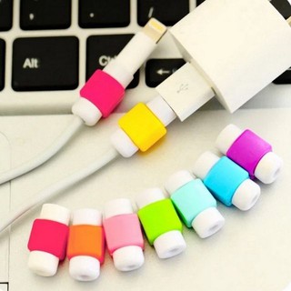 ตัวถนอมสายชาร์จ แบบทรงเหลี่ยม สำหรับปกป้องสายเคเบิล USB ส่งแบบสุ่มสี