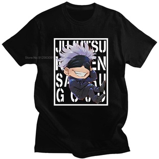 เสื้อยืดแขนสั้นลําลอง ผ้าฝ้าย พิมพ์ลายกราฟฟิติ Jujutsu Kaisen Gojo Satoru แฟชั่นฤดูร้อน แบบสร้างสรรค์ สําหรับผู้ชาย