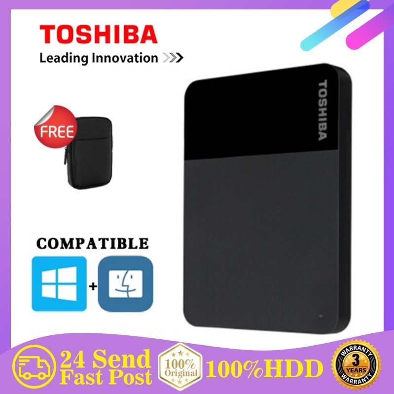 100% Brand New！！Toshiba CANVIO READY 2TB 500GB 1TB EXTERNAL HARD DISK Official 3 Years Warranty