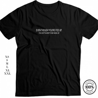 Tee เสื้อสีขาว เสื้อทหาร - แนวโน้ม QOUTES พิมพ์เสื้อยืดคุณภาพดีเยี่ยม (TQ4) เสื้อคู่รัก เสื้อสาวอวบ