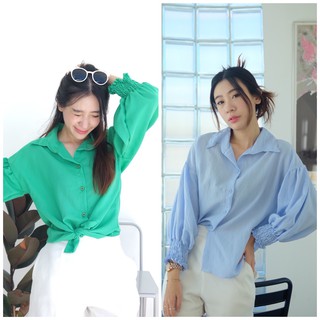 Smock shirt เสื้อเชิ้ตคอตตอนลินิน