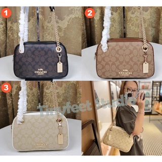 Coach C8149 กระเป๋าสะพายโซ่ Cammie ผู้หญิงช้อปปิ้งกระเป๋ากล้อง 8149