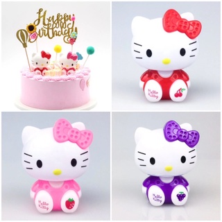 ป้ายธีมแมว Hello Kitty สําหรับตกแต่งเค้กวันเกิด งานแต่งงาน วันวาเลนไทน์