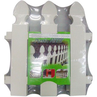 รั้วพลาสติกปักลงดิน HT-702 สีขาว SPRING HT-702 WHITE PLASTIC FENCE