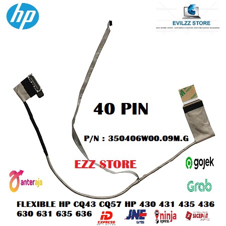 สายยืดหยุ่น HP COMPAQ CQ43 CQ57 430 431 435 636 630 631 6.35 636 350406W00.09MG 350407J00-H6W-G 3504