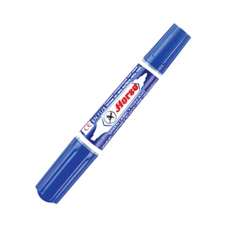💥โปรสุดพิเศษ!!!💥 HORSE ปากกาเคมี 2 หัว สีน้ำเงิน 🚚พิเศษ!!✅