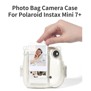 เคสกระเป๋าใส่กล้อง แบบใส ไม่มีสายคล้อง สําหรับ Instax Mini 7+ Mini7+