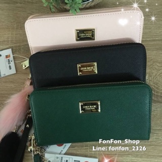 Zara Long Wallet กระเป๋าสตางค์ใบยาวซิปรอบจาก ZARA รุ่นล่าสุด