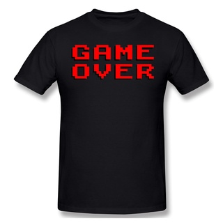 [S-5XL] เสื้อยืด ผ้าฝ้ายแท้ พิมพ์ลายอวกาศ Invaders Game Over Message สไตล์ฮาราจูกุ สําหรับผู้ชาย