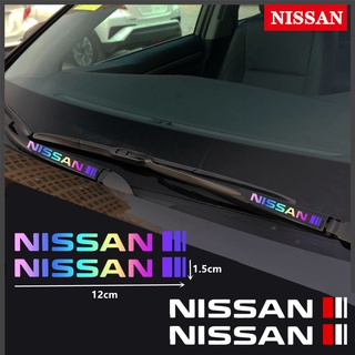 สติกเกอร์ที่ปัดน้ําฝน Nissan ด้านหน้า และด้านหลัง สําหรับ Nissan Tiida Sunny QASHQAI J10 J11 MARCH LIVINA TEANA X-TRAI 2 ชิ้น